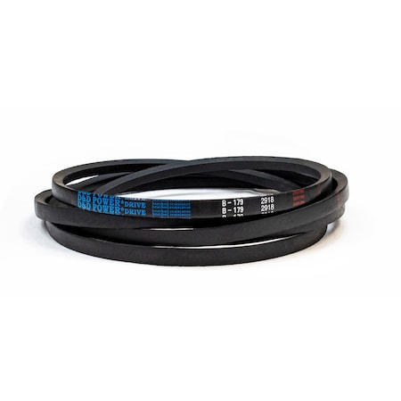 D&D B179 Classical V-Belt, 182 in Outside Length, 21/32 in Top Width, 1 Ribs B179